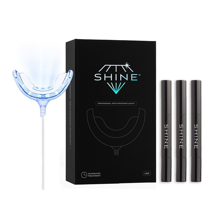 Kit pentru albirea dintilor, SHINE, conectare Smartphone