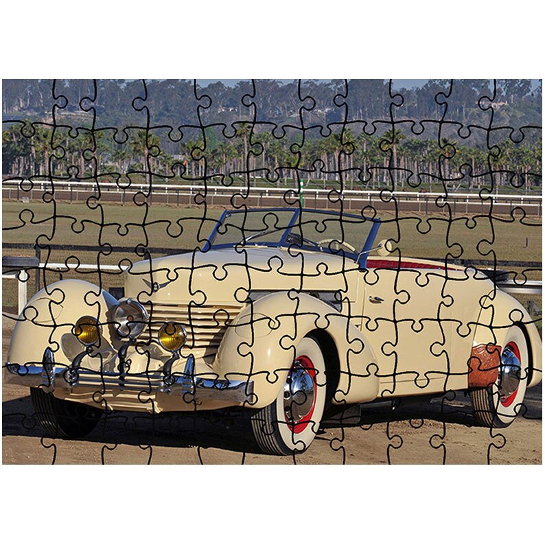 Puzzle Heartwork 96 piese, 1937 Cord 812 SC Phaeton, Latime 40,5 cm x Inaltime 28,7 cm