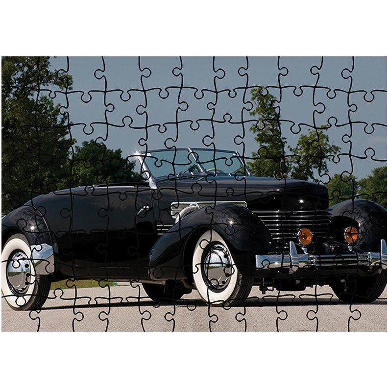 Puzzle Heartwork 96 piese, 1937 Cord 812 SC Convertible Coupe, Latime 40,5 cm x Inaltime 28,7 cm
