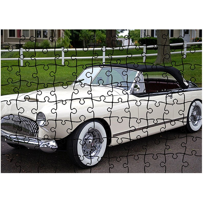 Puzzle Heartwork 96 piese, Muntz Jet Convertible 1952, Latime 40,5 cm x Inaltime 28,7 cm
