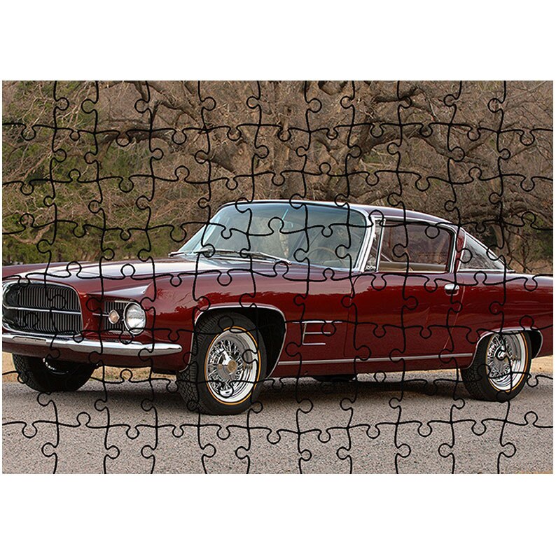 Puzzle Heartwork 96 piese, 1963 Dual-Ghia L6.4 Coupe, Latime 40,5 cm x Inaltime 28,7 cm