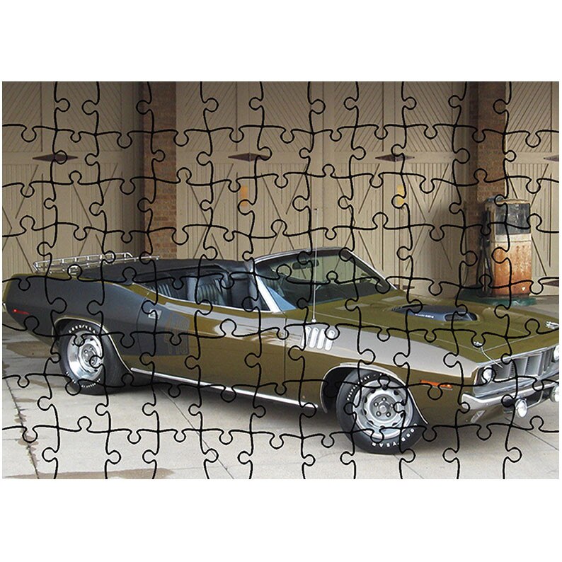 Puzzle Heartwork 96 piese, Plymouth 'Cuda Convertible 1971, Latime 40,5 cm x Inaltime 28,7 cm