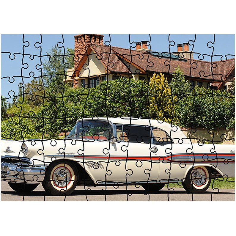 Puzzle Heartwork 96 piese, Pontiac Bonneville Convertible 1957, Latime 40,5 cm x Inaltime 28,5 cm