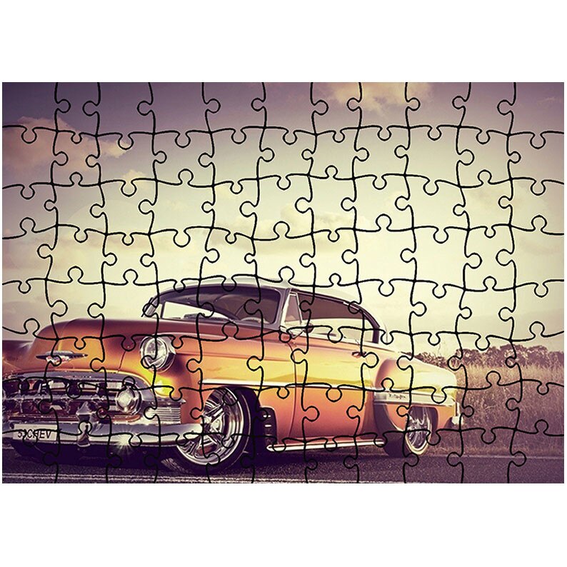 Puzzle Heartwork 96 piese, Chevrolet Clasica, Latime 40,5 cm x Inaltime 28,7 cm
