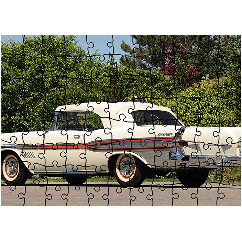 Puzzle Heartwork 96 piese, Pontiac Bonneville Convertible 1957, Latime 40,5 cm x Inaltime 28,5 cm