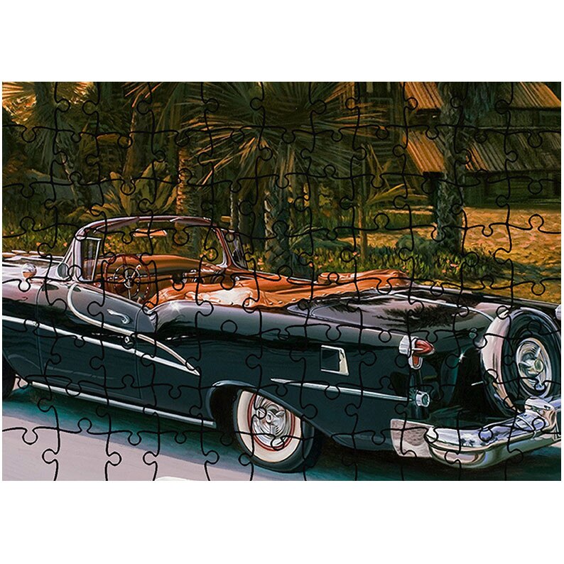 Puzzle Heartwork 96 piese, Masina Clasica Veche, Latime 40,5 cm x Inaltime 28,5 cm