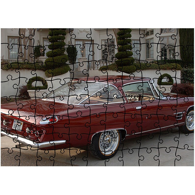 Puzzle Heartwork 96 piese, 1963 Dual-Ghia L6.4 Coupe, Latime 40,5 cm x Inaltime 28,5 cm