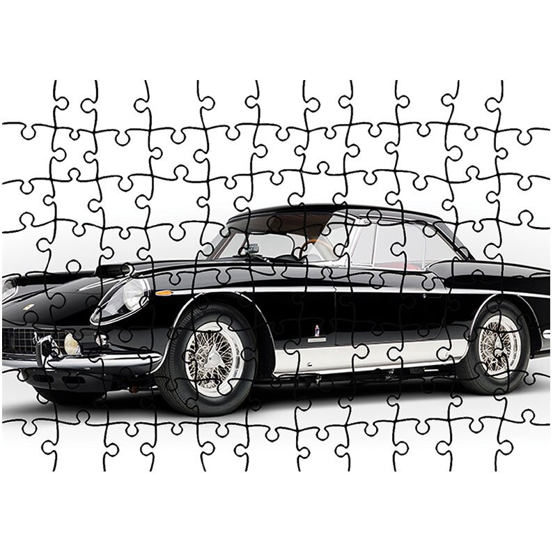 Puzzle Heartwork 96 piese, Ferrari Vintage Alb Negru, Latime 40,5 cm x Inaltime 28,7 cm