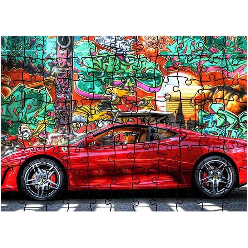 Puzzle Heartwork 96 piese, Ferrari, Latime 40,5 cm x Inaltime 28,7 cm