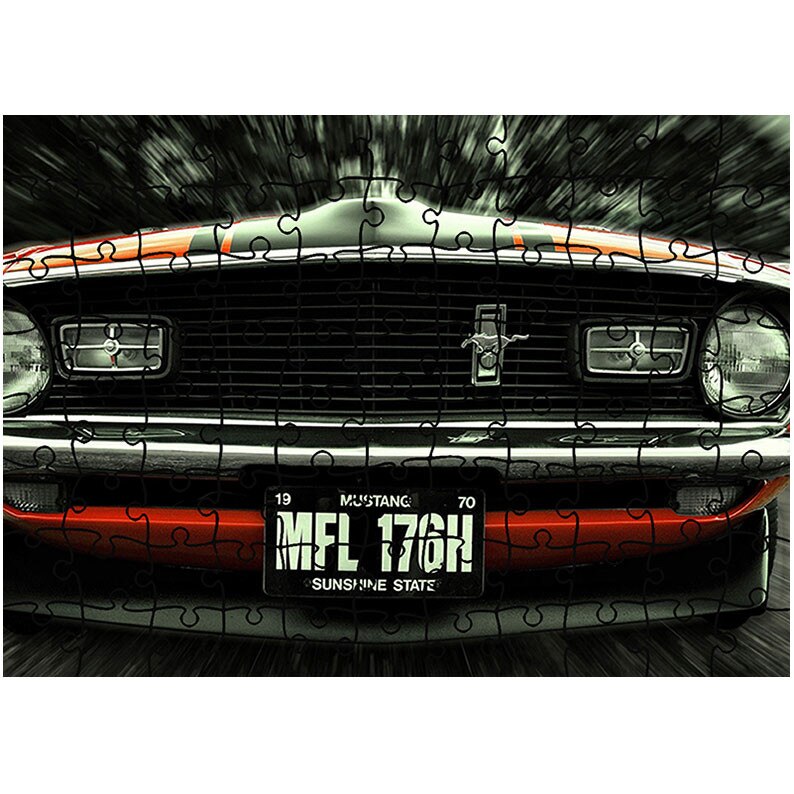 Puzzle Heartwork 96 piese, Ford Mustang, Latime 40,5 cm x Inaltime 28,7 cm
