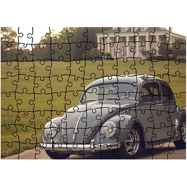 Puzzle Heartwork 96 piese, Volkswagen Beetle Broscuta, Latime 40,5 cm x Inaltime 28,7 cm
