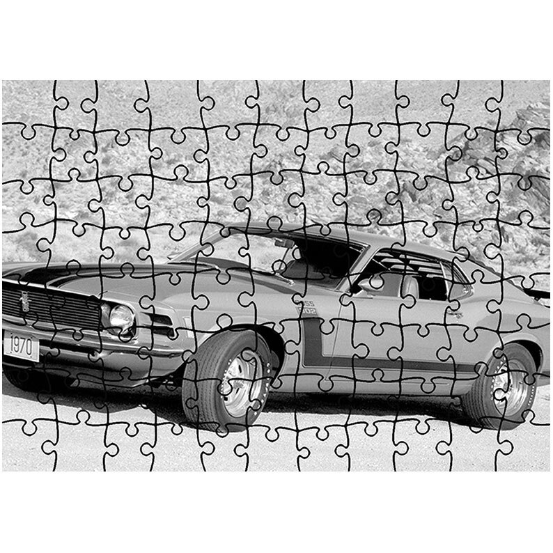 Puzzle Heartwork 96 piese, Mustang Boss 302 1970, Latime 40,5 cm x Inaltime 28,7 cm