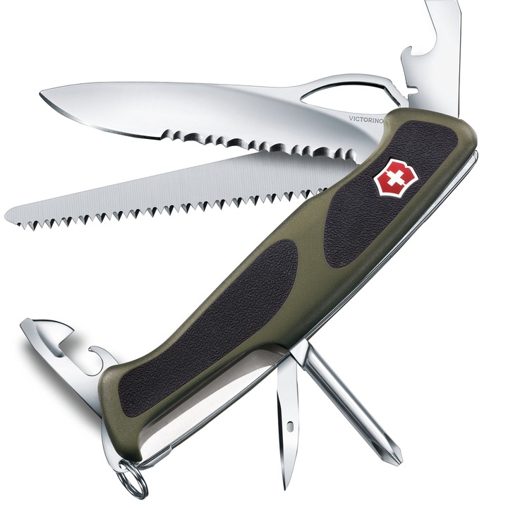 Швейцарско ножче Victorinox 0.9663.MWC4 Ranger Grip 178, Зелен/Черен