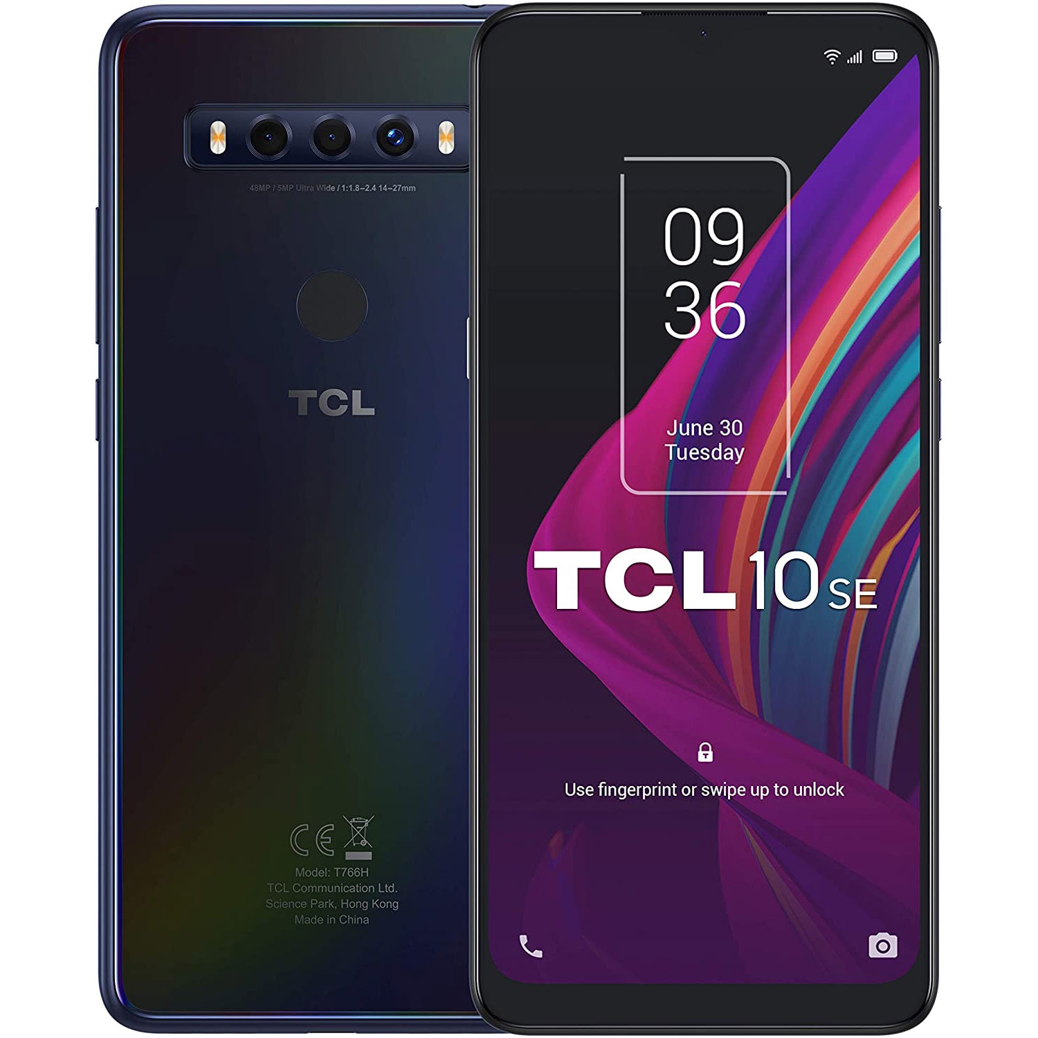 Telefon mobil TCL 10 SE, Dual SIM, 128GB, 4GB RAM, 4G, Polar Night