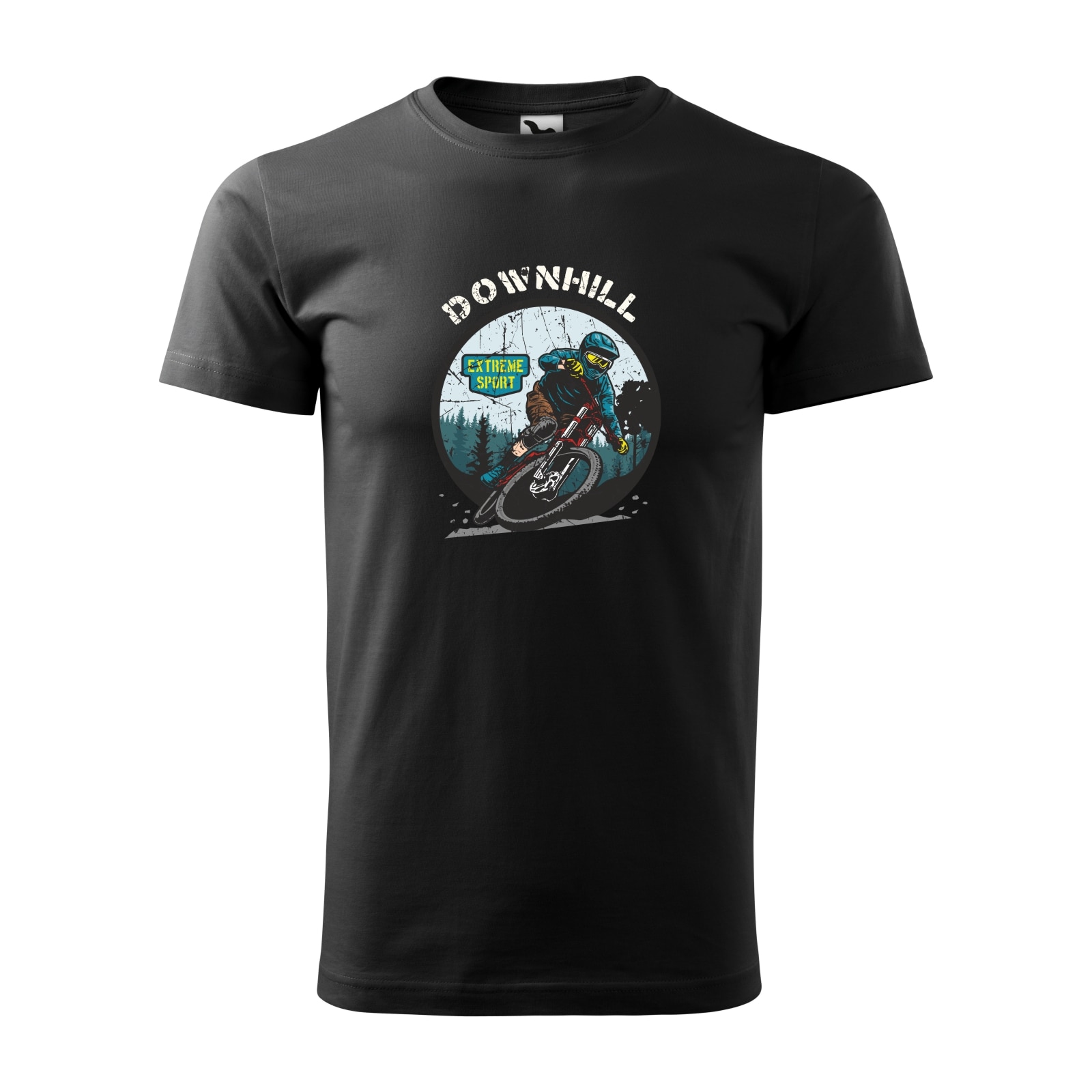 Tricou negru barbati, idee de cadou, pentru biciclisti de downhill, Downhill Extreme Sport, marime 2XL