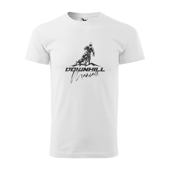 Tricou alb barbati, idee de cadou, pentru biciclisti de downhill, Downhill Maniac, marime L Tricou alb barbati, idee de cadou, pentru biciclisti de downhill, Downhill Maniac, marime L