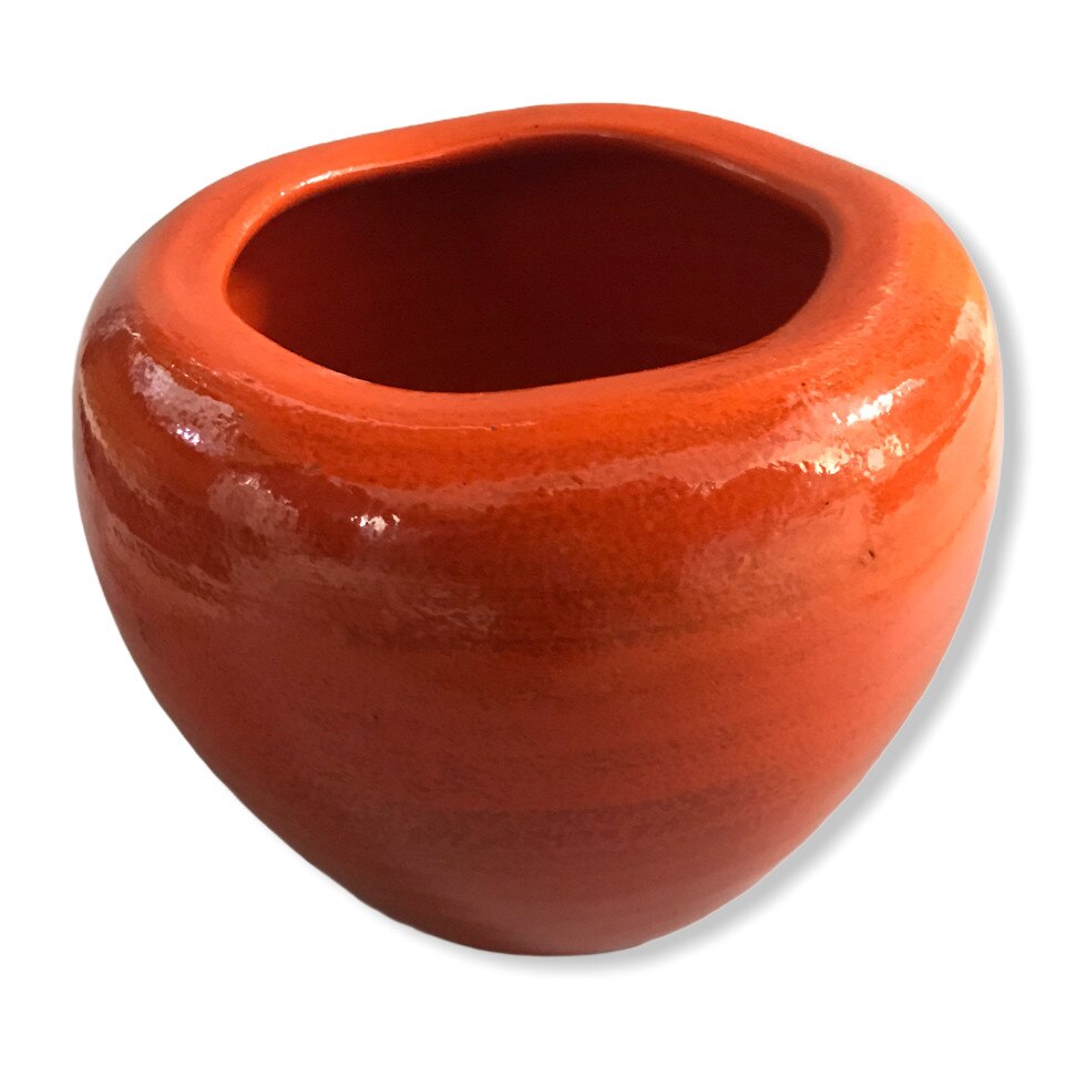 Vas ceramic , Virginia Orange , 21x18 cm