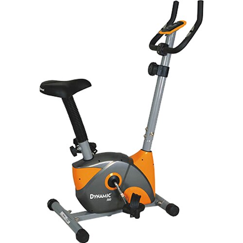 Bicicleta fitness magnetica DYNAMIC 380, volanta 4 kg, greutate maxima utilizator 100 kg, portocaliu-gri