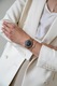 Isabella Ford, Ceas analog decorat cu un diamant, Auriu rose/bleumarin