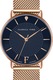 Isabella Ford, Ceas analog decorat cu un diamant, Auriu rose/bleumarin