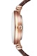 Isabella Ford, Ceas cu o curea de piele si diamant, Auriu rose/Maro inchis/Negru