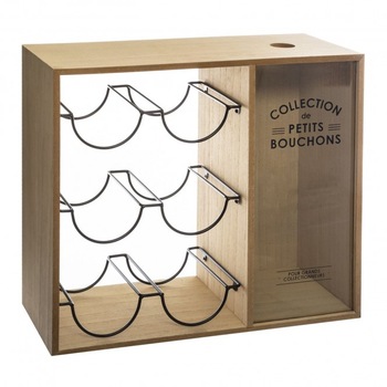 Suport 6 sticle de vin Loft, MDF, 40x15x35 cm Suport 6 sticle de vin Loft, MDF, 40x15x35 cm