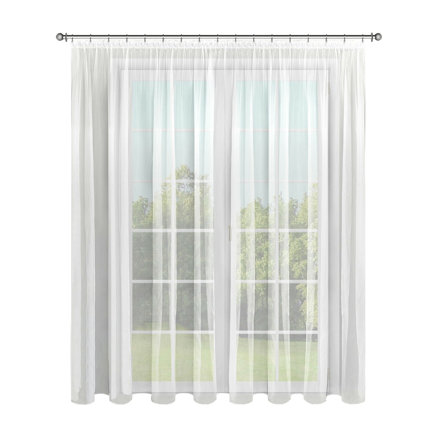 Perdea voal simplu, 150x260 cm, cu rejansa