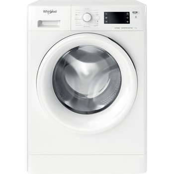 Masina de spalat rufe Slim Whirlpool FWSG71283WVEEN, 7 kg, 1200 rpm, Clasa D, FreshCare+ ,Tehnologia al 6-lea Simt, Steam Refresh, Motor Inverter, Display digital, Alb Masina de spalat rufe Slim Whirlpool FWSG71283WVEEN, 7 kg, 1200 rpm, Clasa D, FreshCare+ ,Tehnologia al 6-lea Simt, Steam Refresh, Motor Inverter, Display digital, Alb