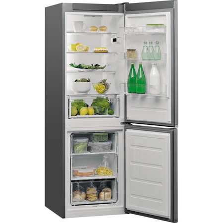 Combina frigorifica Whirlpool W5821EOX, 339 l, Clasa A++, StopFrost, 6th Sense, FreshBox, H 189 cm, Inox anti-amprenta