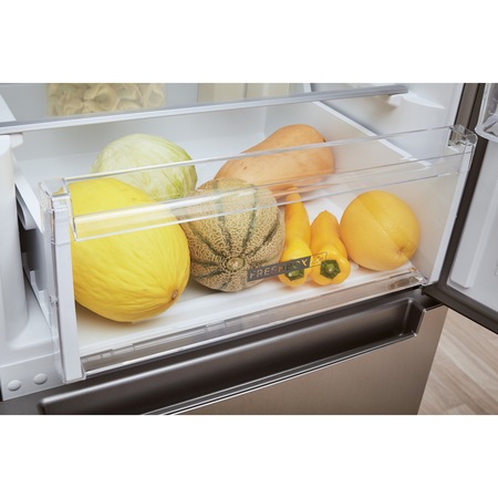 Combina frigorifica Whirlpool W5821EOX, 339 l, Clasa A++, StopFrost, 6th Sense, FreshBox, H 189 cm, Inox anti-amprenta
