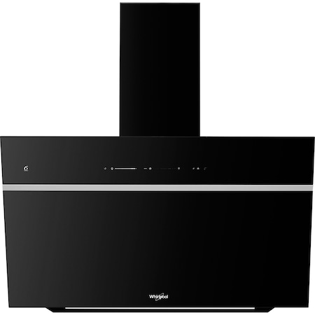 Hota verticala Whirlpool WHVS90FLTCK, Absorbtie 650 m3/h, Clasa A++, 6thSense, AirSense, Filtru anti-miros, CookSense, Sticla neagra