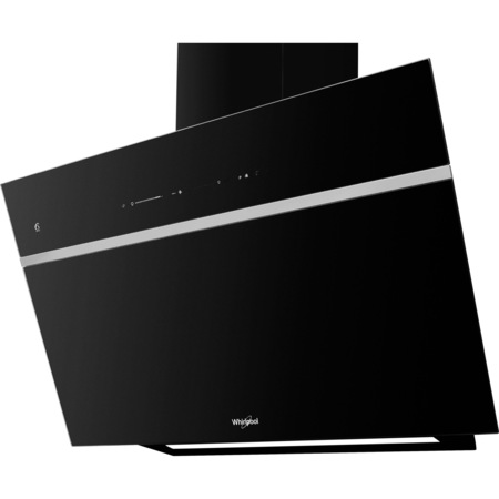 Hota verticala Whirlpool WHVS90FLTCK, Absorbtie 650 m3/h, Clasa A++, 6thSense, AirSense, Filtru anti-miros, CookSense, Sticla neagra
