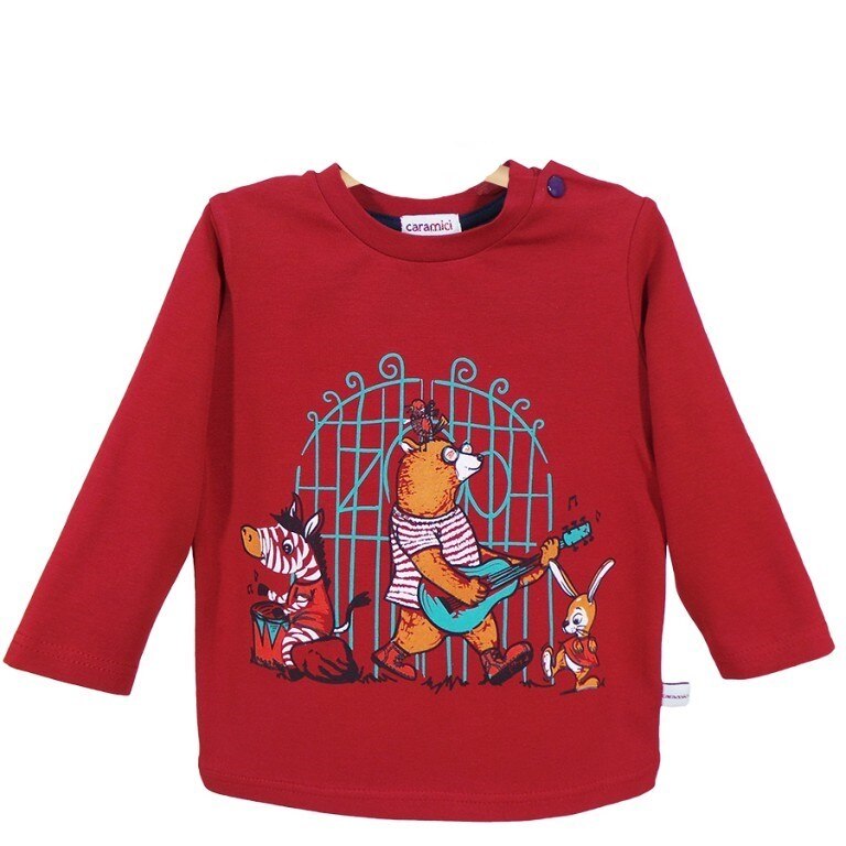Bluza bebe maneca lunga PLAY, bordo