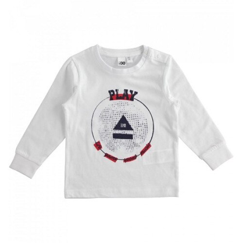 Bluza baiat Ido, alb cu cerc