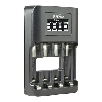 Incarcator Jupio USB Ultrarapid pentru acumulatori AA si AAA, 4 canale, Negru Incarcator Jupio USB Ultrarapid pentru acumulatori AA si AAA, 4 canale, Negru