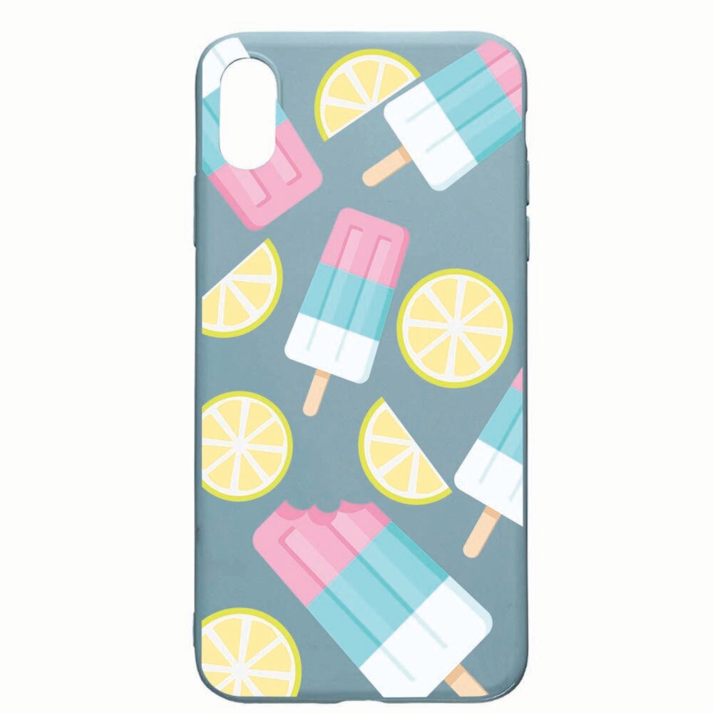 Husa Apple iPhone XS / X, Ice Cream, rezistenta la uzura, anti-alunecare, din silicon Premium, CF65