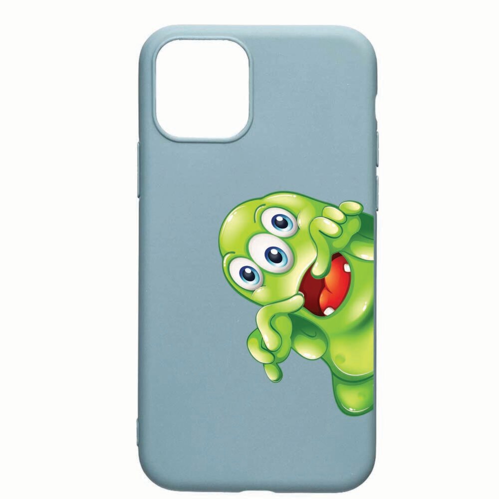 Husa Apple iPhone 11 Pro Max, Green Monster, rezistenta la uzura, anti-alunecare, din silicon Premium, CF60