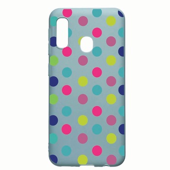 Husa Samsung Galaxy A70e, Dots Color, rezistenta la uzura, anti-alunecare, din silicon Premium, CF61 Husa Samsung Galaxy A70e, Dots Color, rezistenta la uzura, anti-alunecare, din silicon Premium, CF61