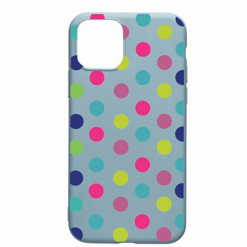 Husa Apple iPhone 11 Pro, Dots Color, rezistenta la uzura, anti-alunecare, din silicon Premium, CF61