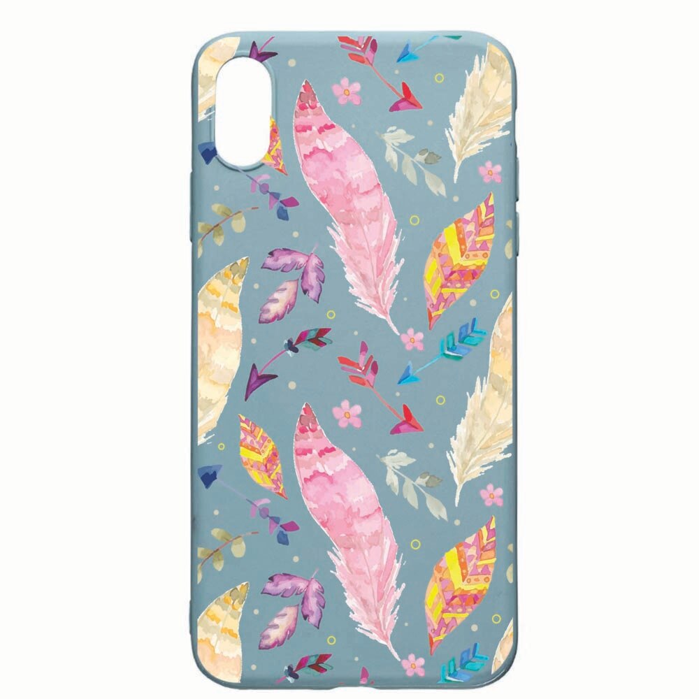 Husa Apple iPhone XS Max, Happy Feathers, rezistenta la uzura, anti-alunecare, din silicon Premium, CF68