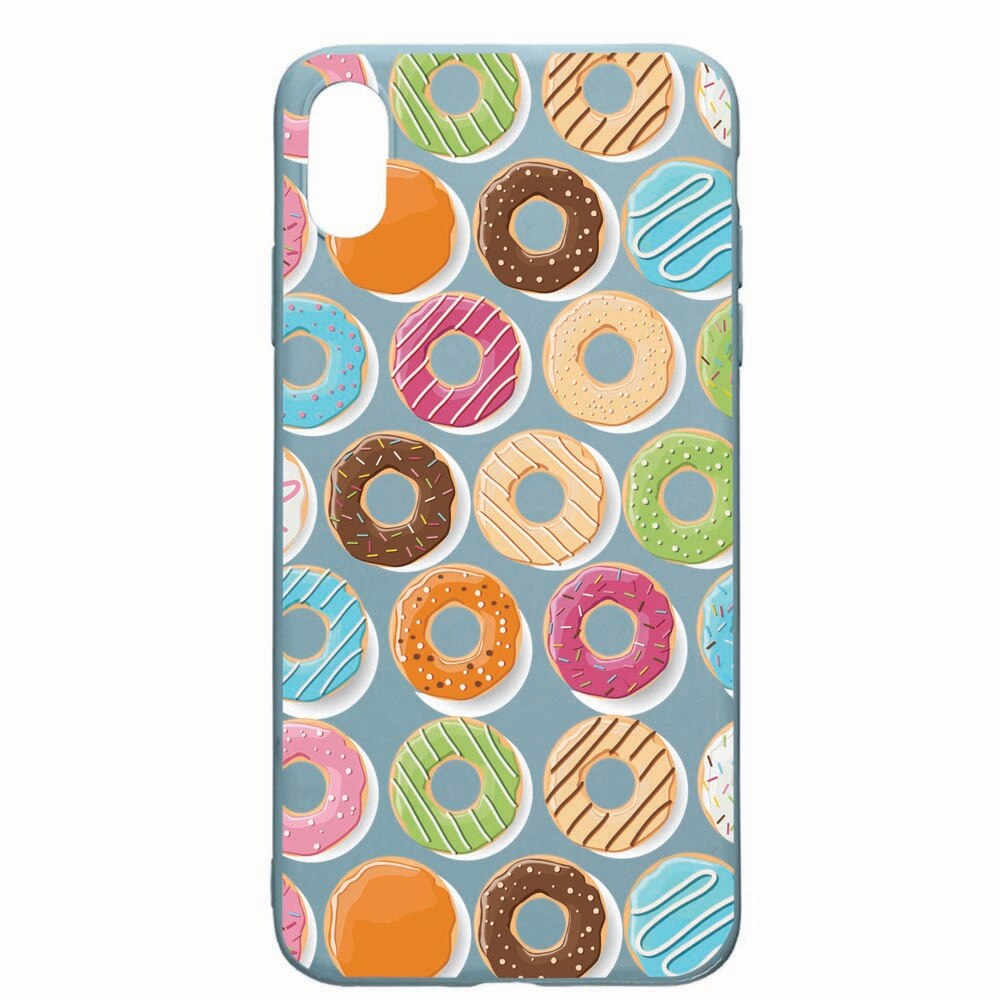 Husa Apple iPhone XS Max, Donuts, rezistenta la uzura, anti-alunecare, din silicon Premium, CF66