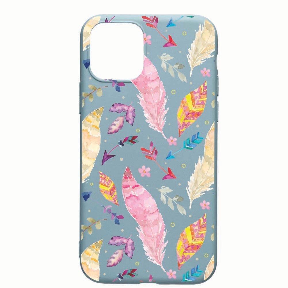 Husa Apple iPhone 11 Pro Max, Happy Feathers, rezistenta la uzura, anti-alunecare, din silicon Premium, CF68