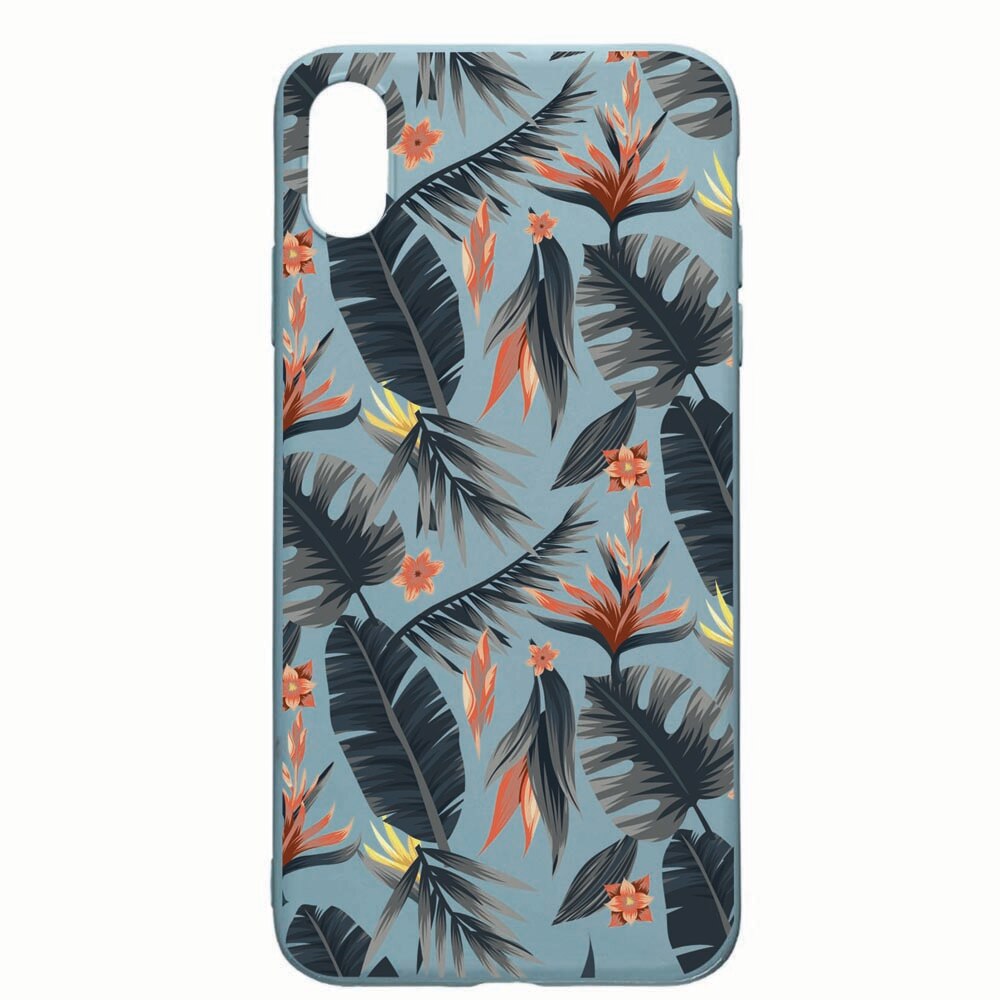 Husa Apple iPhone XS Max, Tropical Pattern, rezistenta la uzura, anti-alunecare, din silicon Premium, CF88