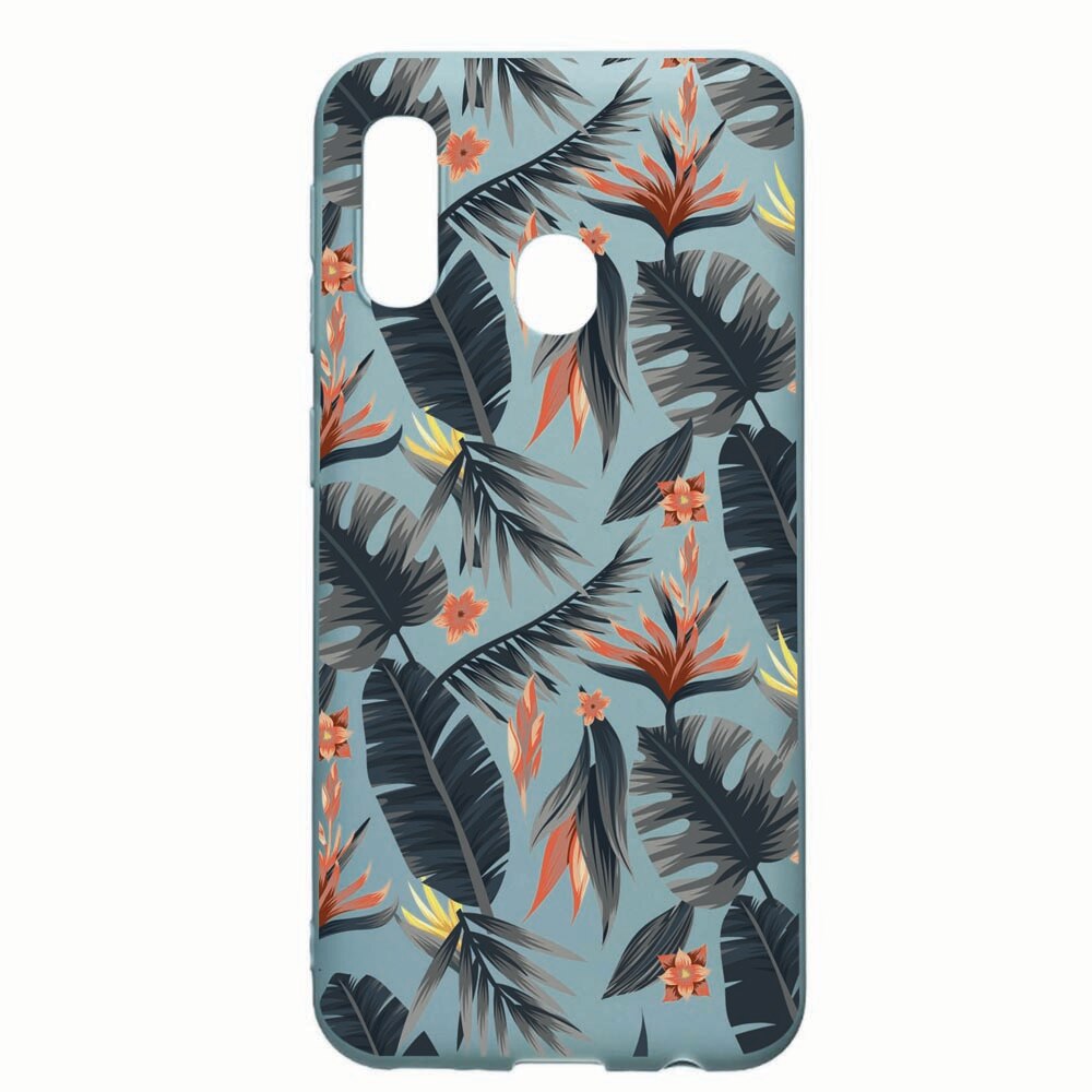 Husa Samsung Galaxy A70e, Tropical Pattern, rezistenta la uzura, anti-alunecare, din silicon Premium, CF88