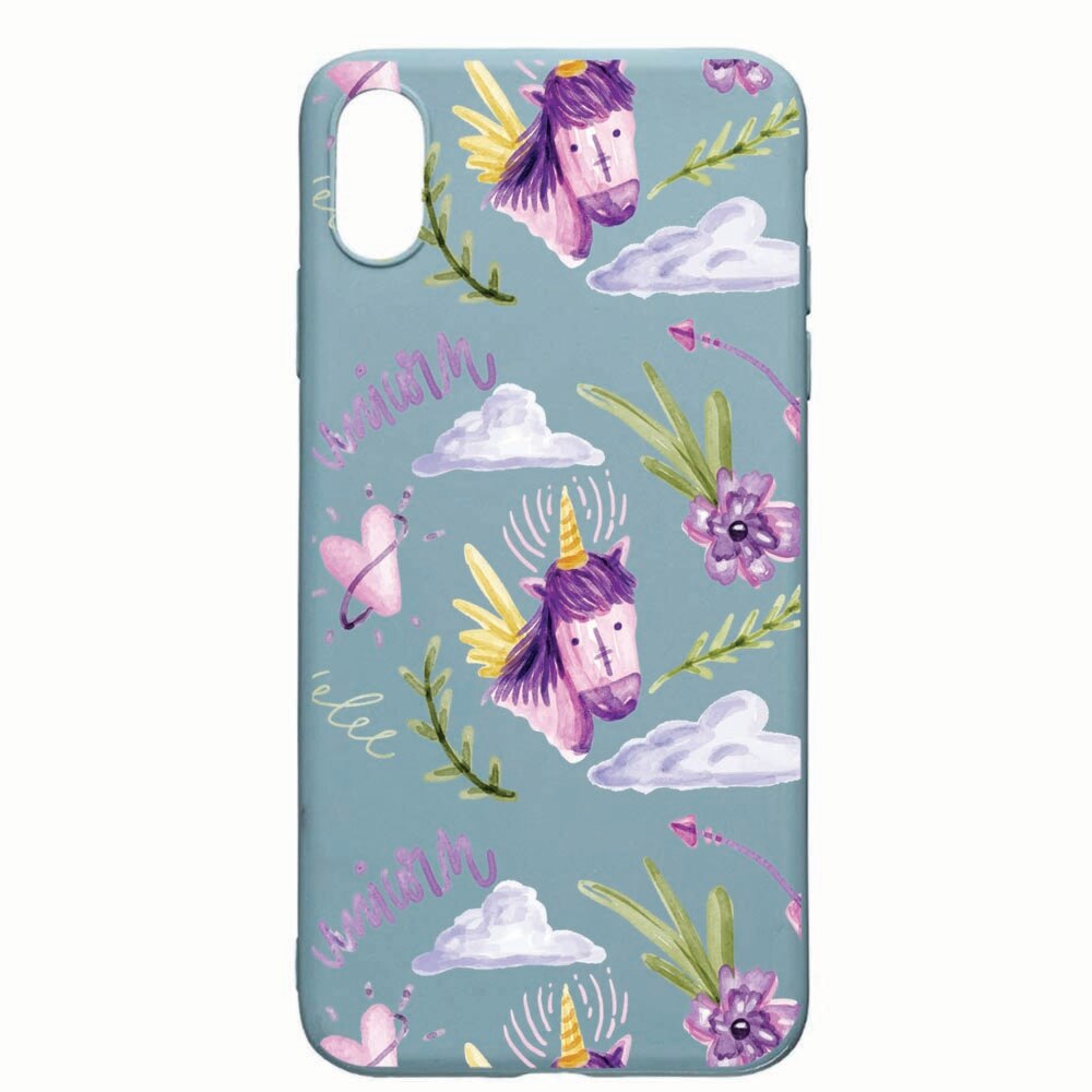 Husa Apple iPhone XS / X, Unicorn Pattern, rezistenta la uzura, anti-alunecare, din silicon Premium, CF89