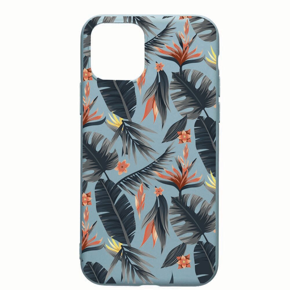 Husa Apple iPhone 11, Tropical Pattern, rezistenta la uzura, anti-alunecare, din silicon Premium, CF88