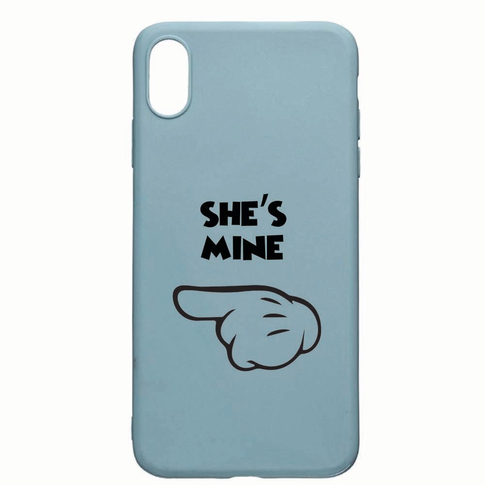 Husa Apple iPhone XS / X, She's Mine, rezistenta la uzura, anti-alunecare, din silicon Premium, CF106
