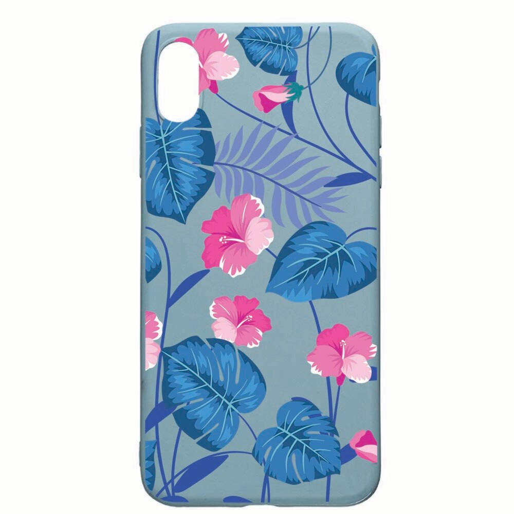Husa Apple iPhone XS Max, Tropical Blue, rezistenta la uzura, anti-alunecare, din silicon Premium, CF112