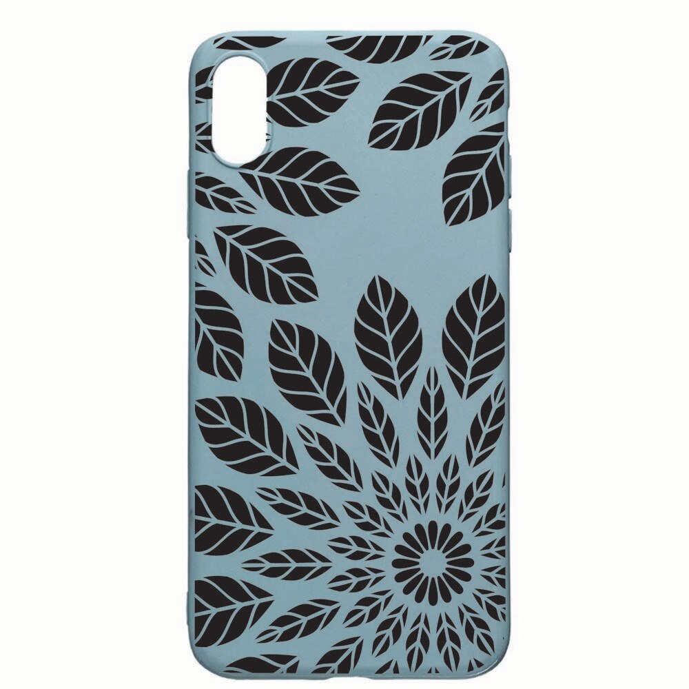 Husa Apple iPhone XS Max, Black Flower, rezistenta la uzura, anti-alunecare, din silicon Premium, CF76