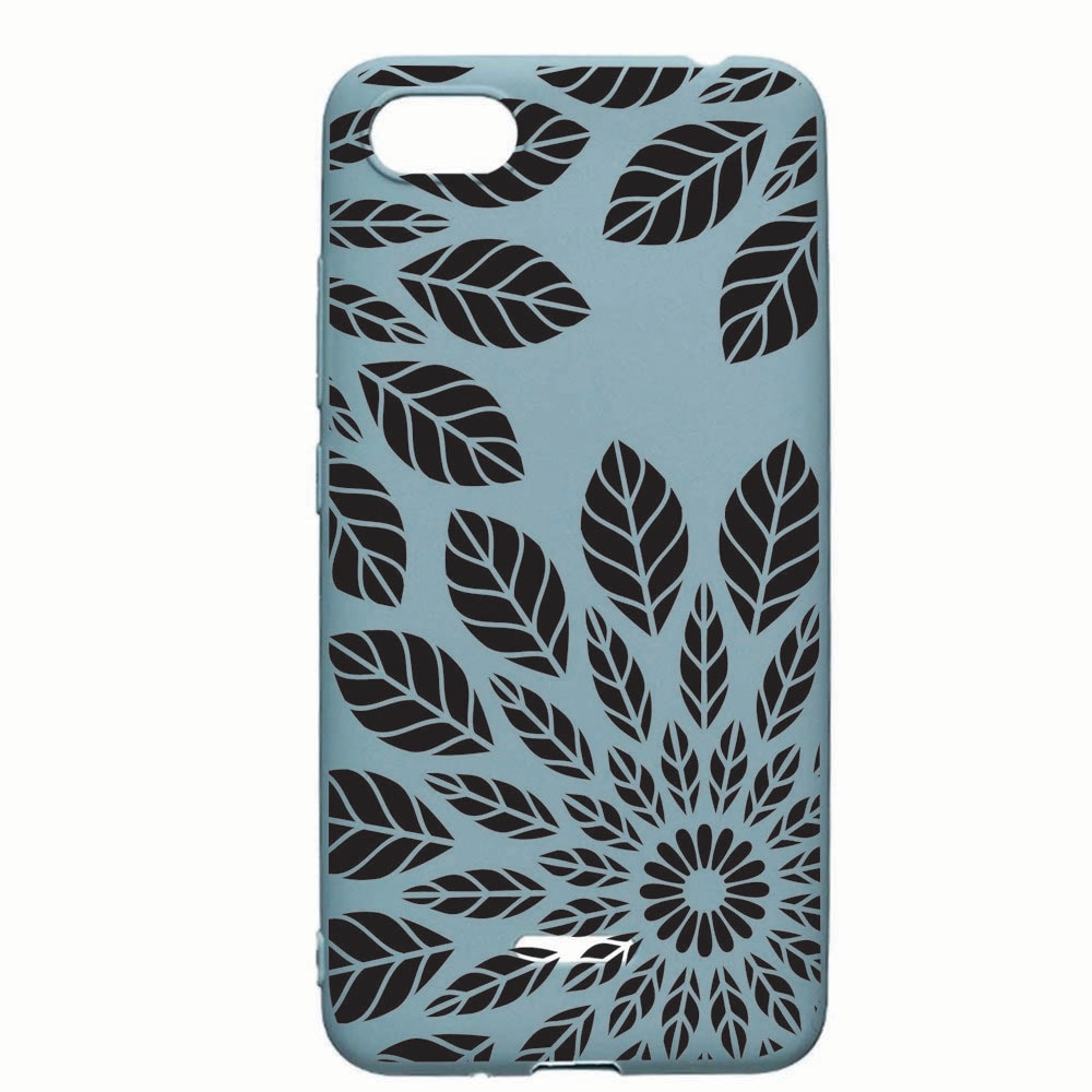 Husa Xiaomi Redmi 6A, Black Flower, rezistenta la uzura, anti-alunecare, din silicon Premium, CF76